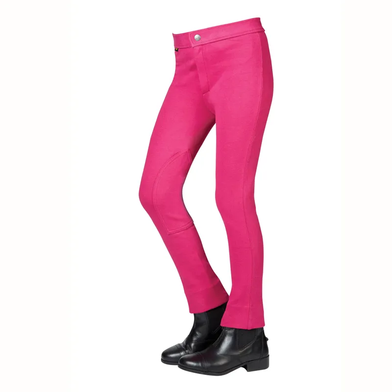 Saxon Children's Warm Up Cotton Jodhpurs II - Fuchsia