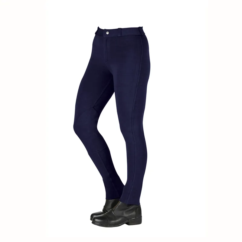 Saxon Warm Up Cotton Jodhpurs II - Navy