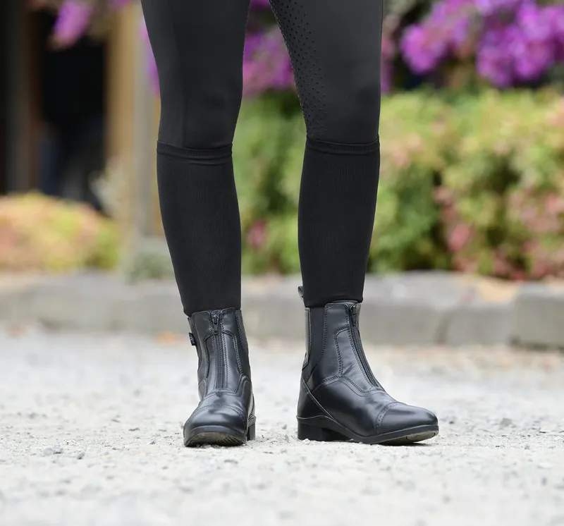 Saxon Syntovia Zip Paddock Boots - Black-1