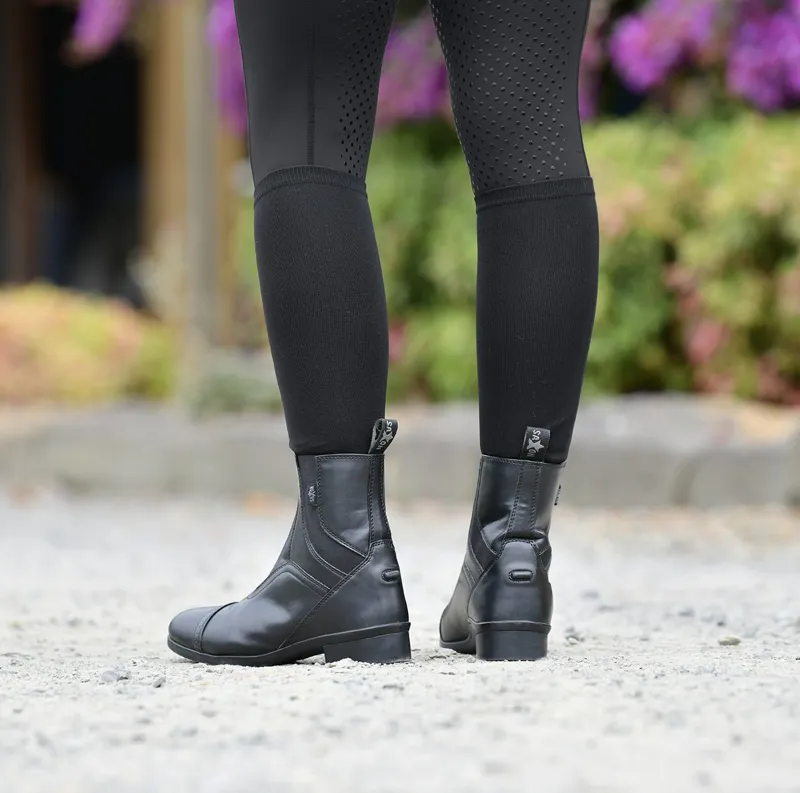 Saxon Syntovia Zip Paddock Boots - Black-3