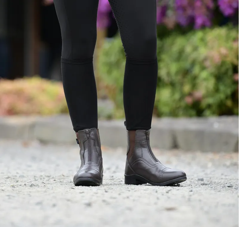Saxon Syntovia Zip Paddock Boots - Brown-1
