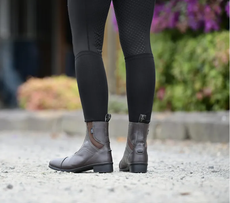 Saxon Syntovia Zip Paddock Boots - Brown-3