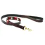 WeatherBeeta Polo Leather Dog Lead - Cowdray Brown/Black/Red/White