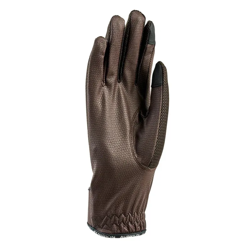 Shires Aubrion Children's Aero Flexfit Riding Gloves - Brown-1