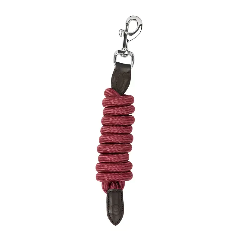 Dublin Leather Rope Lead 2m - Burgundy/Brown
