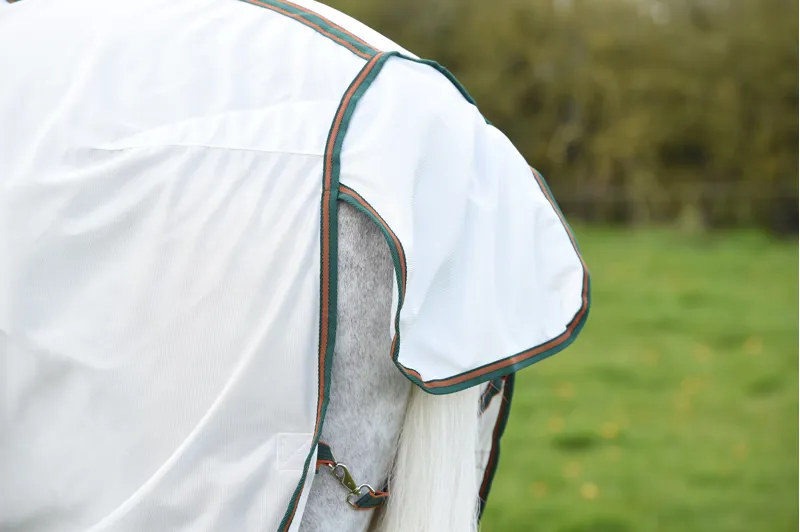 WeatherBeeta ComFiTec Tyro Mesh Combo Neck - White/Green/Burnt Orange-3