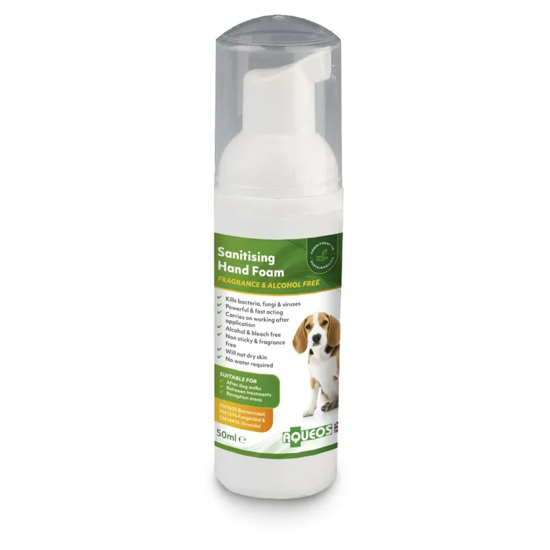 Aqueos Anti-Bacterial Canine Hand Sanitising Foam - 50ml