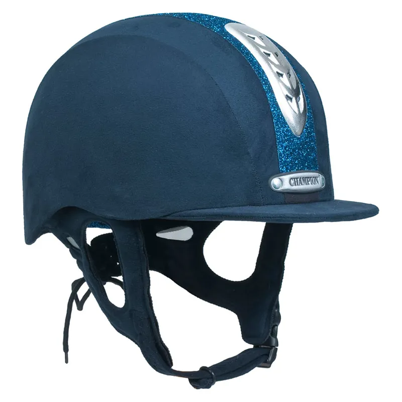 Champion Junior X-Air Dazzle Plus Riding Helmet - Navy/Navy