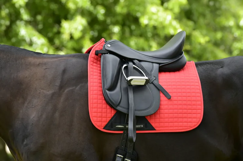 WeatherBeeta Prime Dressage Saddle Pad - Bittersweet Red-1
