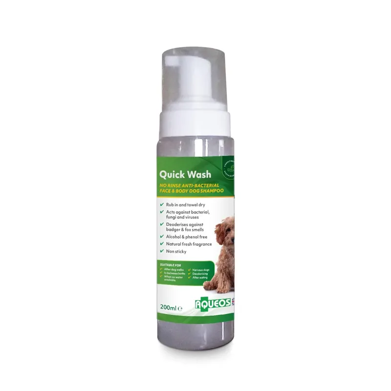 Aqueos Quick Wash No Rinse Dog Shampoo - 200ml 