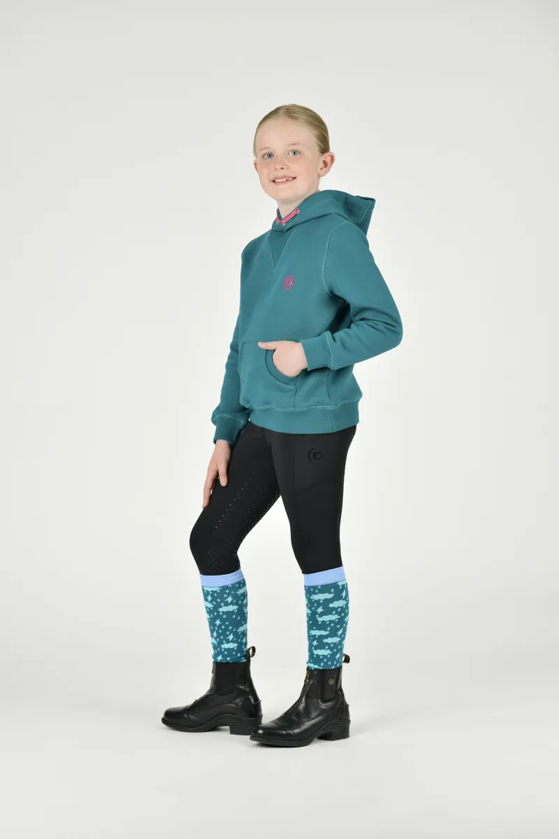 Dublin Children's Camile Contrast Tie Hoodie - Deep Lake-1