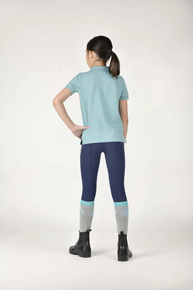 Dublin Darcy Short Sleeve Polo - Dusty Turquoise-2