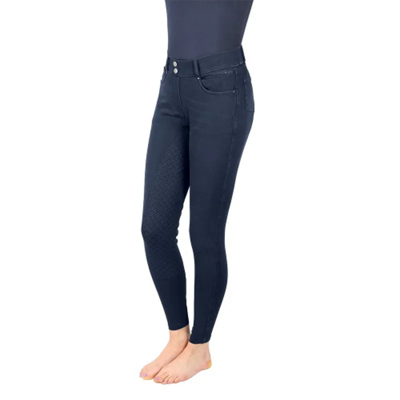 Hy Equestrian Elevate Denim Breeches - Dark Blue-2