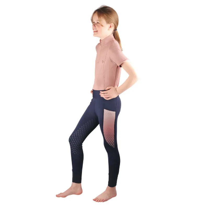 Hy Equestrian Elevate Mizs Riding Tights - Navy-1