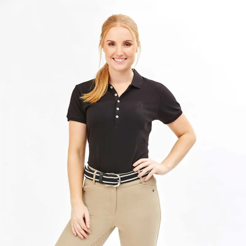 Dublin Ladies Lily Cap Sleeve Polo - Black-1