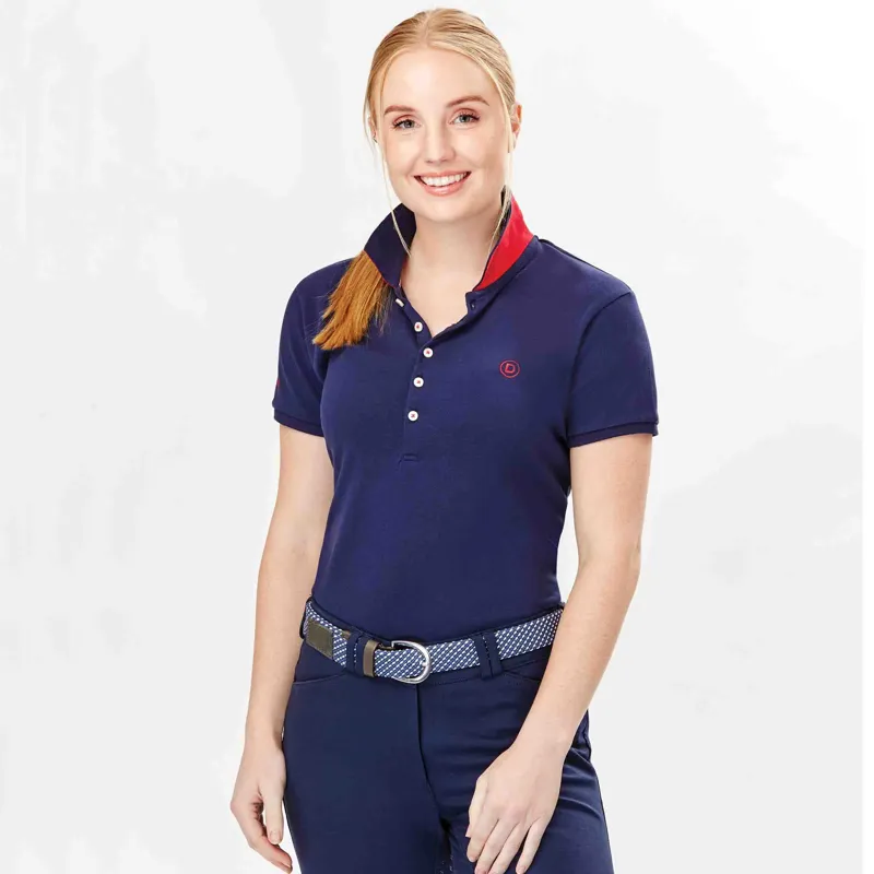 Dublin Ladies Lily Cap Sleeve Polo - True Navy-1