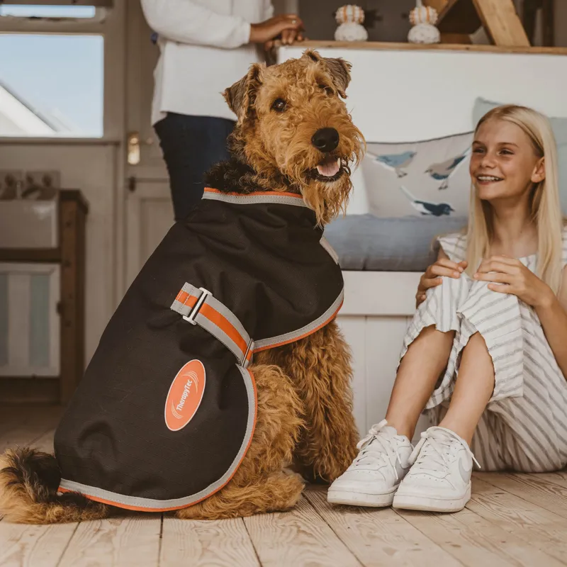 WeatherBeeta ComFiTec 1200D Therapy-Tec Dog Coat - Black/Silver/Red-3