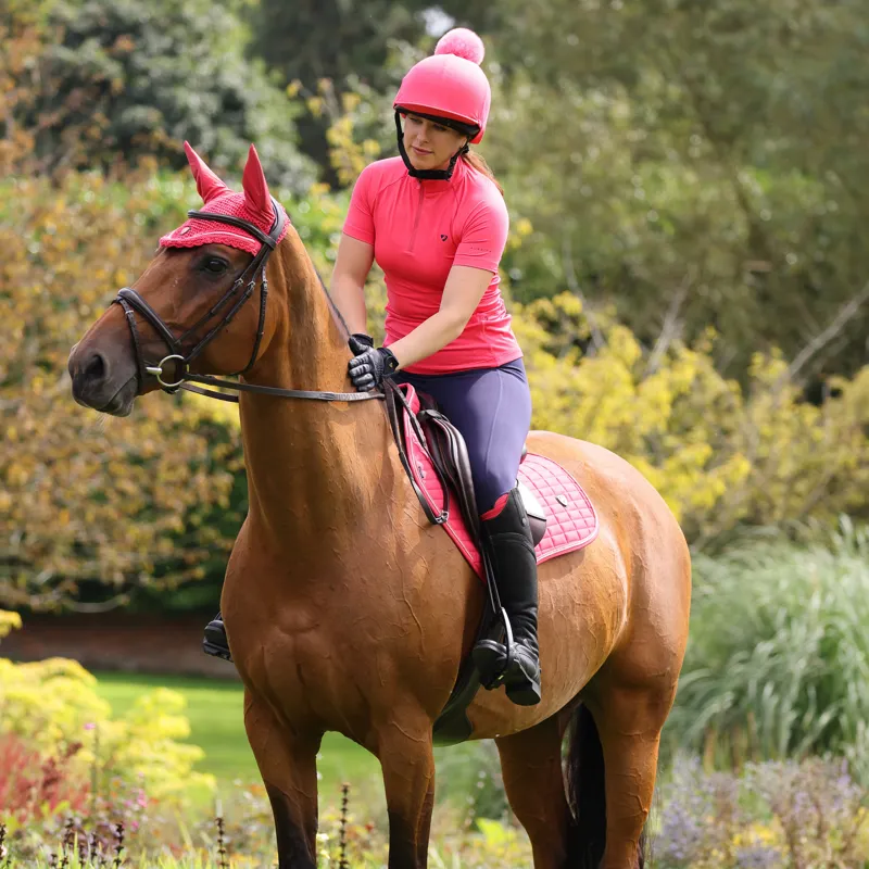 Shires Aubrion Ladies Revive Short Sleeve Base Layer - Coral-3