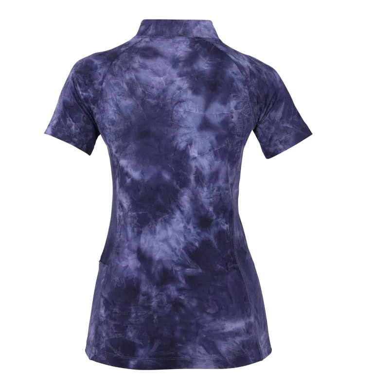 Shires Aubrion Ladies Revive Short Sleeve Base Layer - Navy Tie Dye-1