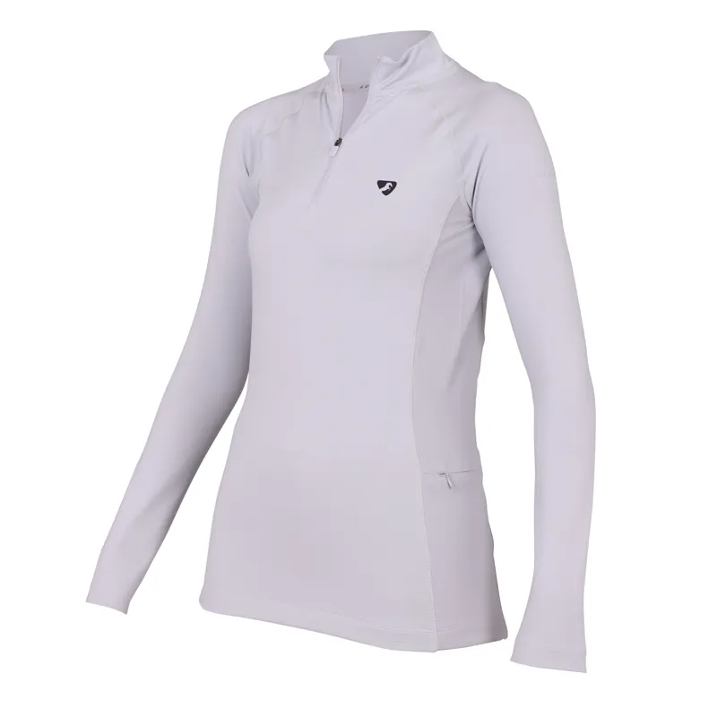 Shires Aubrion Revive Long Sleeve Base Layer - Grey