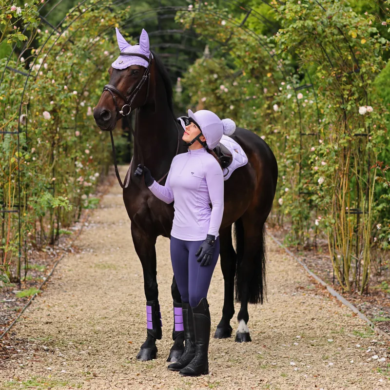 Shires Aubrion Revive Long Sleeve Base Layer - Lavender-2