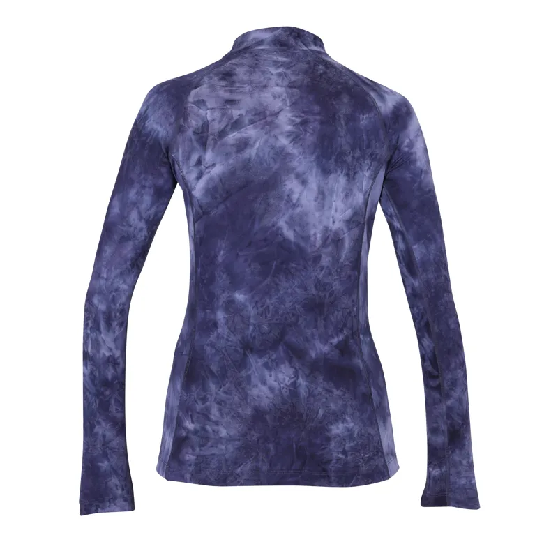 Shires Aubrion Revive Long Sleeve Base Layer - Navy Tie Dye-1
