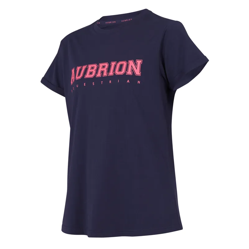 Shires Aubrion Repose Ladies T-Shirt - Navy-1