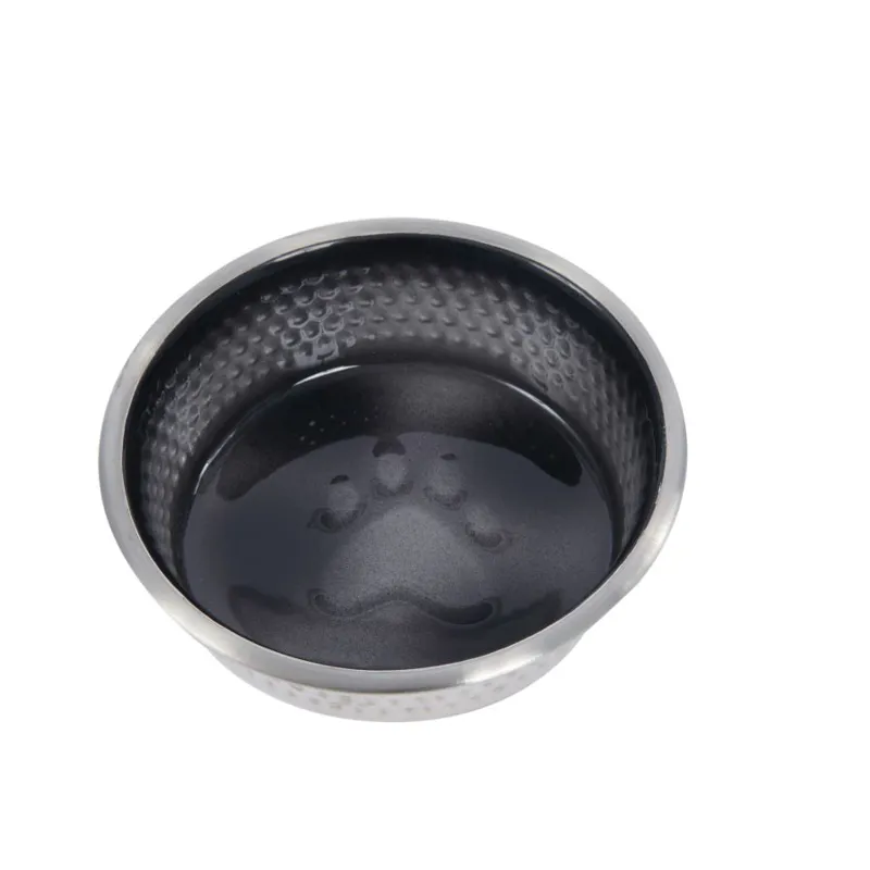 WeatherBeeta Non-Slip Stainless Steel Shade Dog Bowl - Black