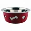 WeatherBeeta Non-Slip Stainless Steel Silicone Dog Bowl - Raspberry