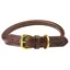 WeatherBeeta Rolled Leather Dog Collar - Brown