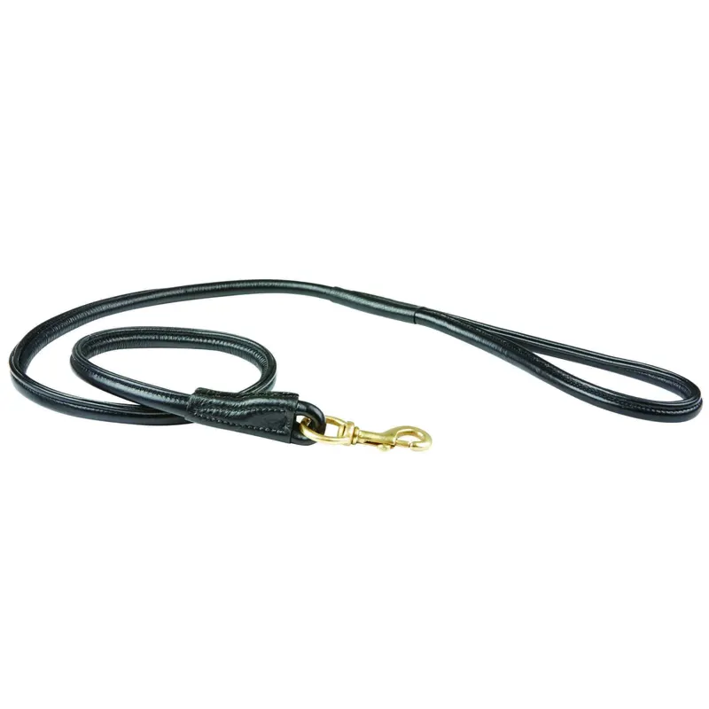 WeatherBeeta Rolled Leather Dog Lead - Black