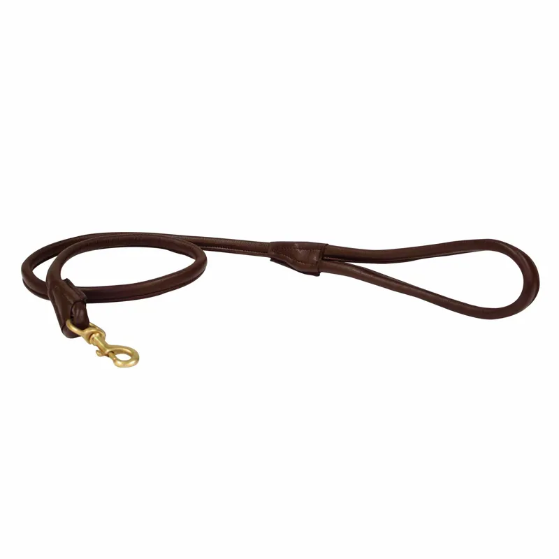 WeatherBeeta Rolled Leather Dog Lead - Brown