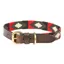 WeatherBeeta Polo Leather Dog Collar - Cowdray Brown/Black/Red/White