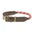 WeatherBeeta Rope Leather Dog Collar - Burgundy/Brown