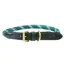 WeatherBeeta Rope Leather Dog Collar - Hunter Green/Brown