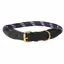 WeatherBeeta Rope Leather Dog Collar - Navy/Brown
