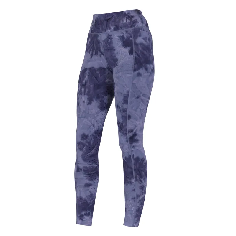 Shires Aubrion Non-Stop Riding Tights - Navy Tie Dye-1