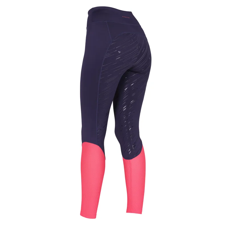 Shires Aubrion Rhythm Mesh Riding Tights - Navy-2
