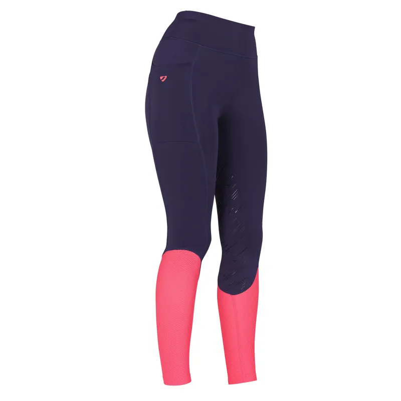 Shires Aubrion Rhythm Mesh Riding Tights - Navy