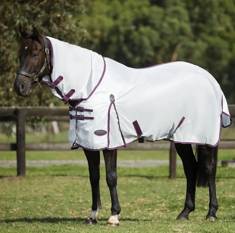 WeatherBeeta ComFiTec Essential Mesh II Combo Neck - White/Maroon/Grey