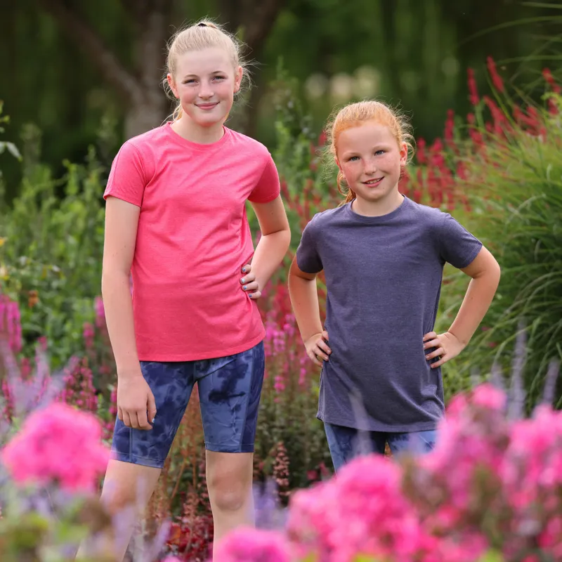 Shires Aubrion Children's Energise Tech T-Shirt - Coral-3