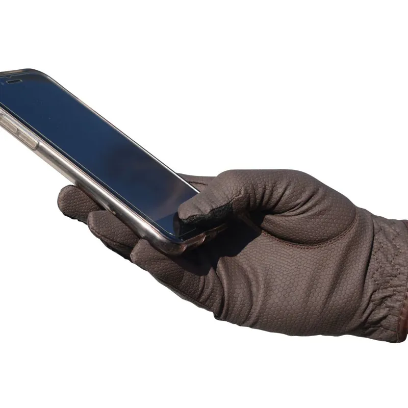 Dublin Everyday Touch Screen Compatible Riding Gloves - Brown-2