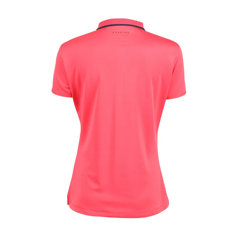 Shires Aubrion Children's Poise Tech Polo - Coral-1