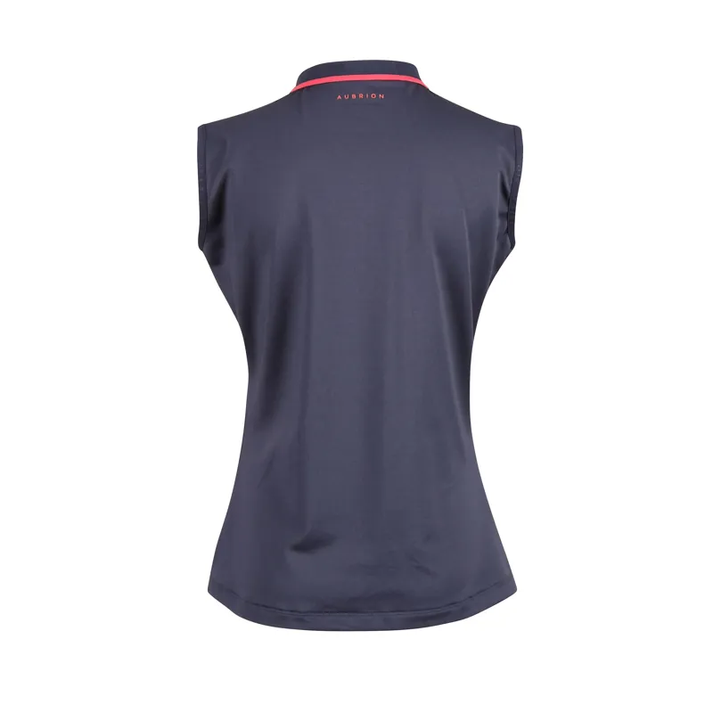Shires Aubrion Children's Poise Sleeveless Tech Polo - Navy-1