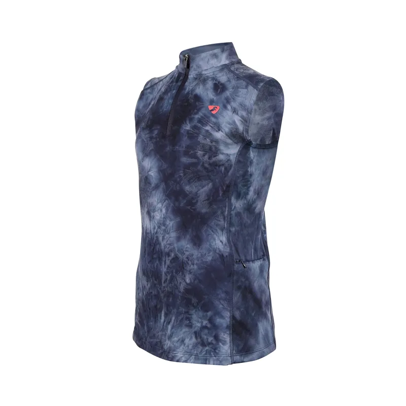 Shires Aubrion Children's Revive Sleeveless Base Layer - Navy Tie Dye