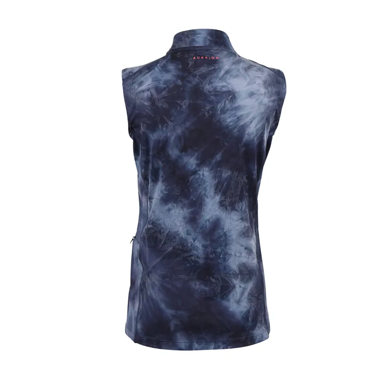 Shires Aubrion Children's Revive Sleeveless Base Layer - Navy Tie Dye-1