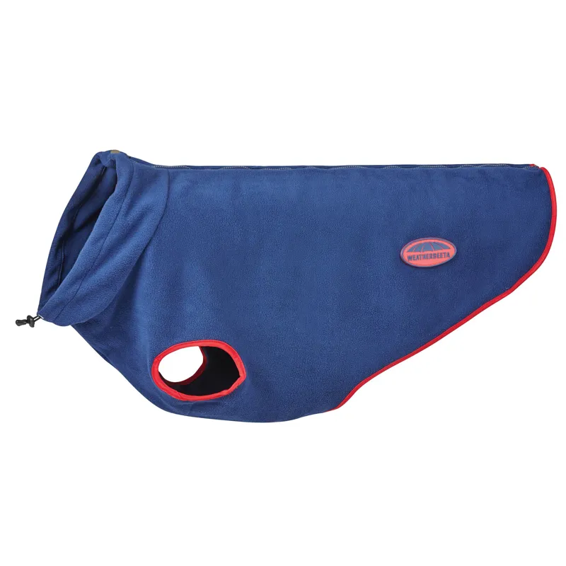 WeatherBeeta ComFiTec Fleece Zip Dog Coat - Navy/Red