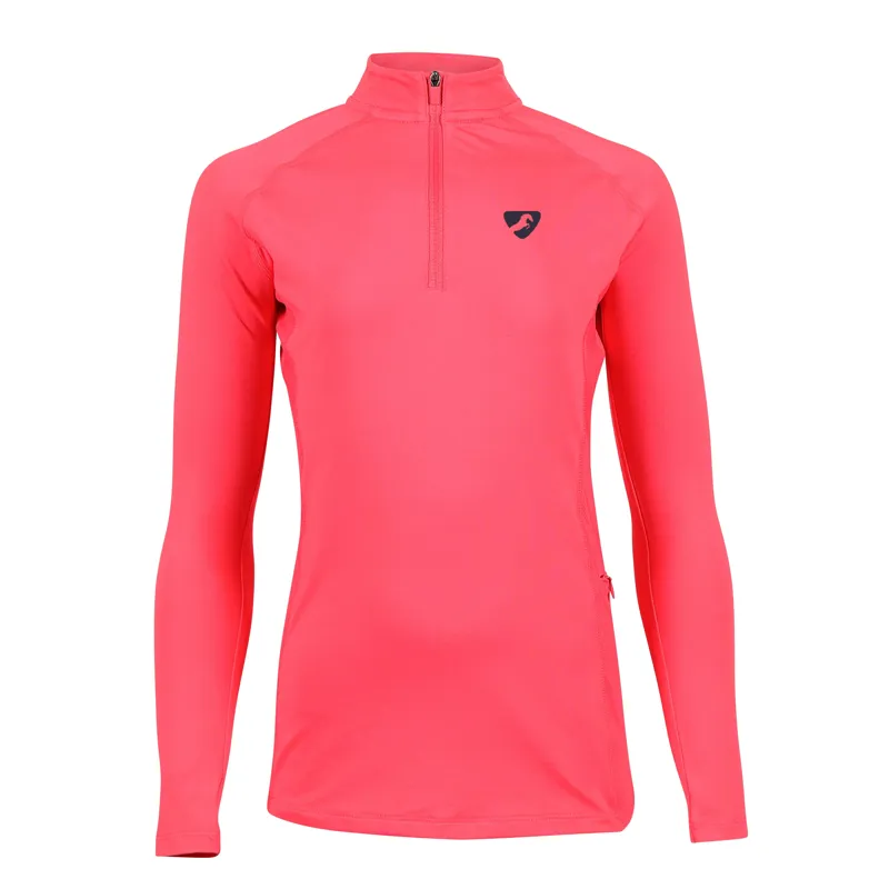 Shires Aubrion Children's Revive Long Sleeve Base Layer - Coral
