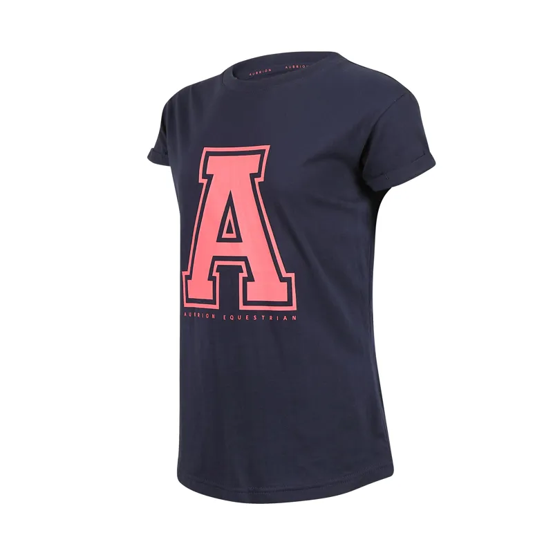 Shires Aubrion Children's Repose T-Shirt - Navy-1