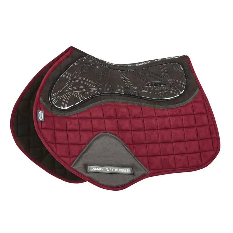 WeatherBeeta Ultra Grip Jump Saddle Pad - Burgundy